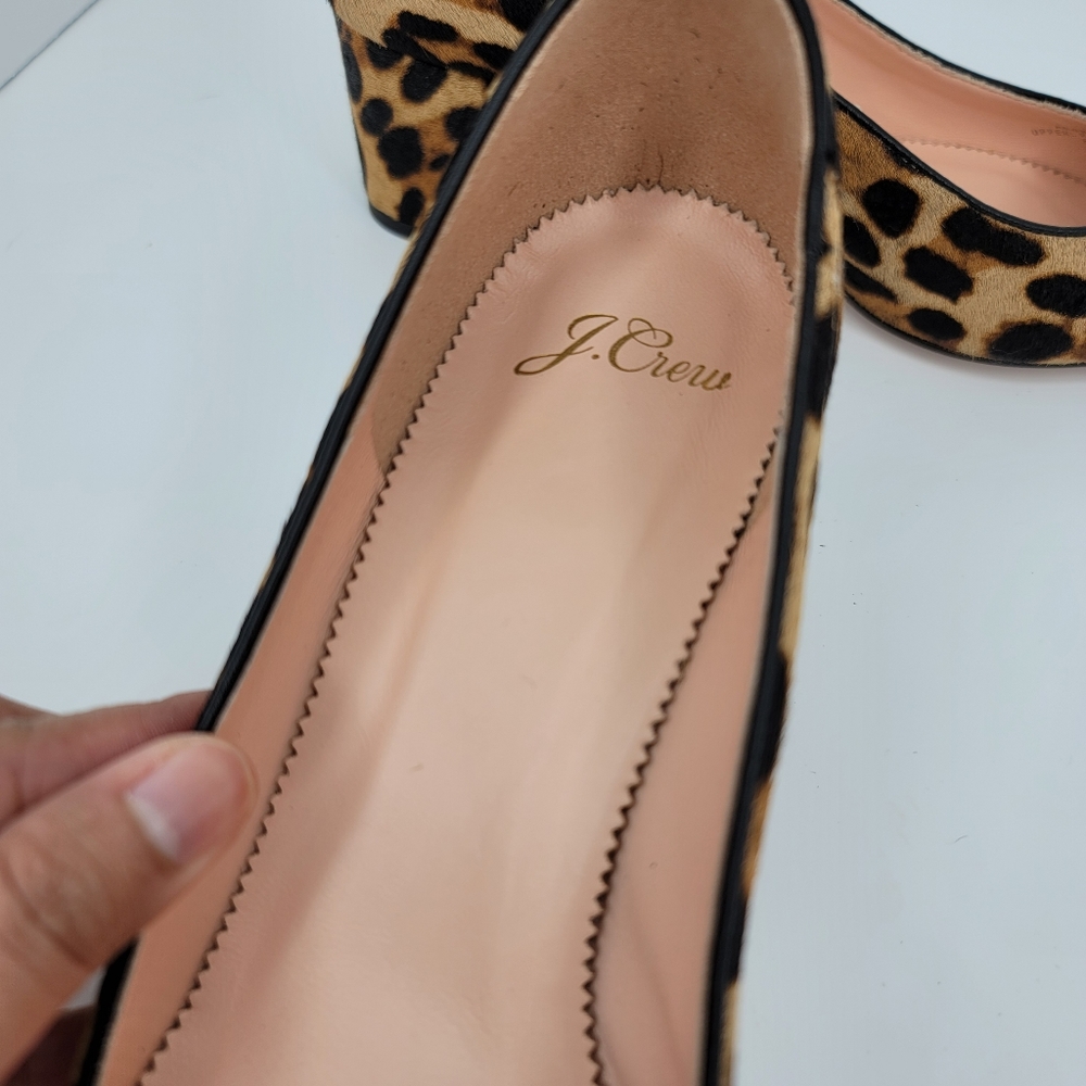 BNIB J.Crew Pointed Block Heel Pumps in Calf Hair - Picture 8 of 10